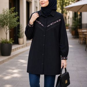 تونیک زنانه رنگ مشکی از سایز 36 تا46