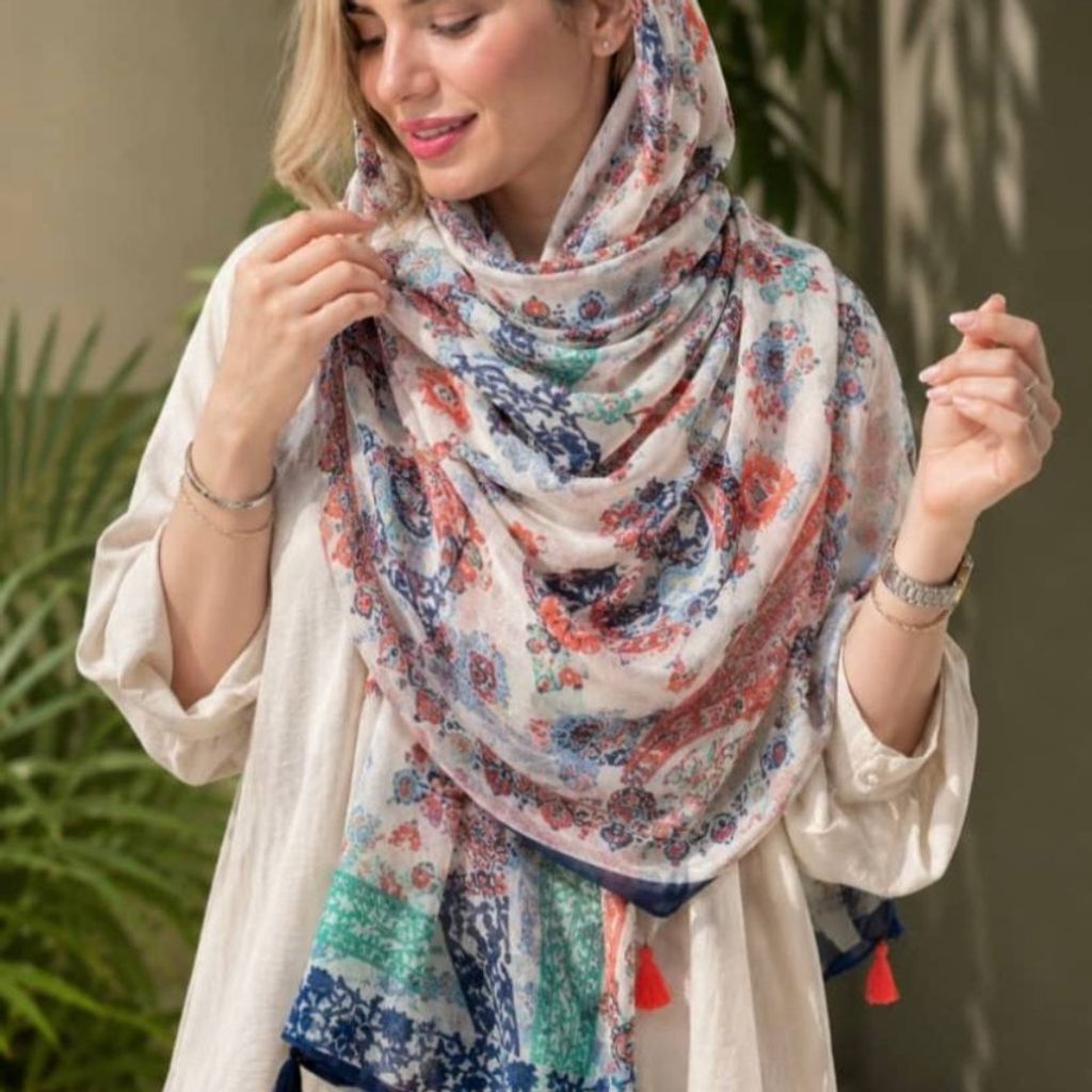 خرید آنلاین شال نخ پنبه TRF وارداتی