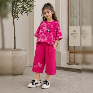 خرید اینترنتی قیمت تیشرت شلوارک دخترانه مدل پروانه