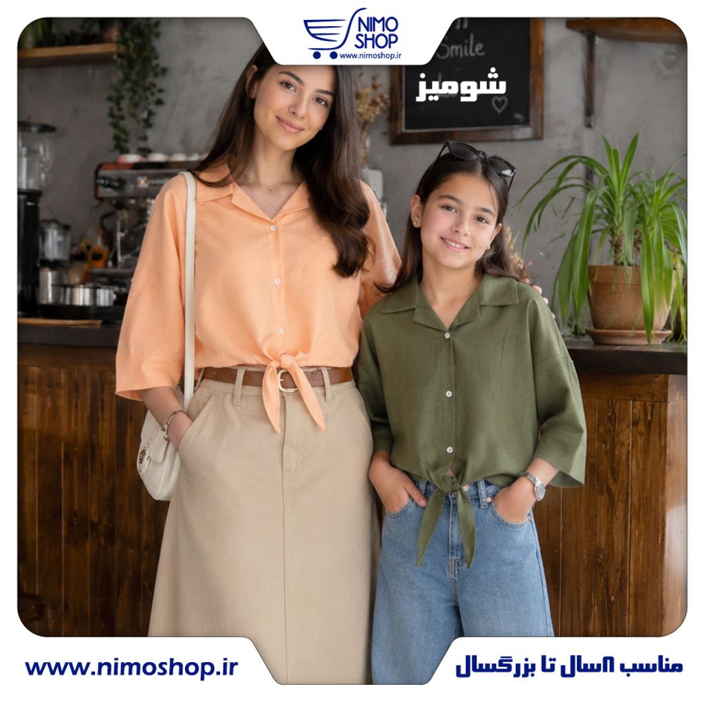 خرید اینترنتی قیمت شومیز لینن دخترانه سایز بزرگ