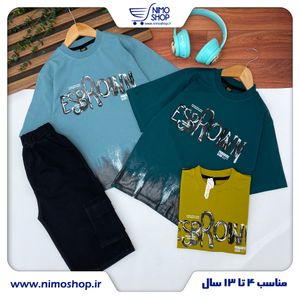 تیشرت شلوارک کتان فشن 4تا5سال
