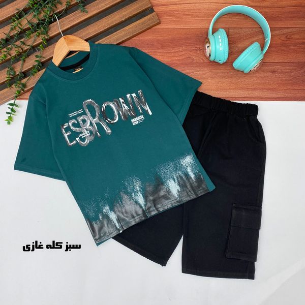 تیشرت شلوارک کتان فشن 4تا7سال