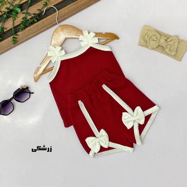 تاپ شورتک نوزادی مدل پاپیونی