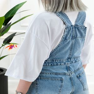 سرهمی جین بگ ساسبندی زنانه - آبی