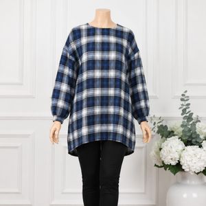 فروش اینترنتی شومیز پشمی چهارخانه زنانه جلوبسته مدل آزاد و شیک مناسب سایز تا 50