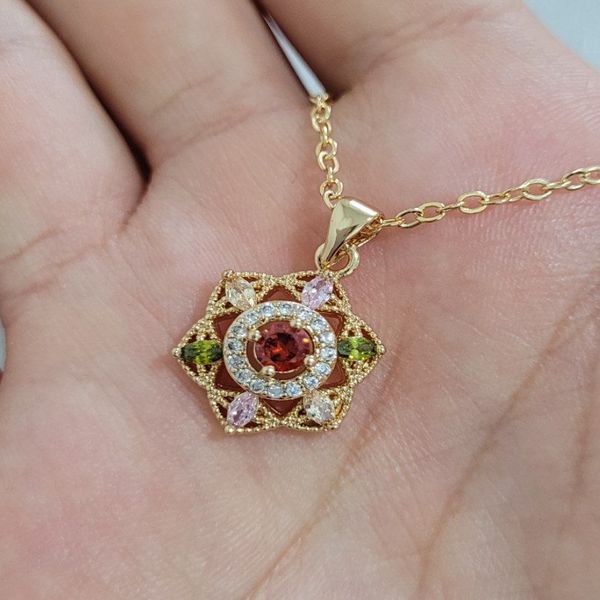 گردنبند سنگ رنگی کد 15616