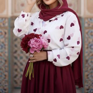 سه تیکه قلبی شومیز، دامن،کمربند