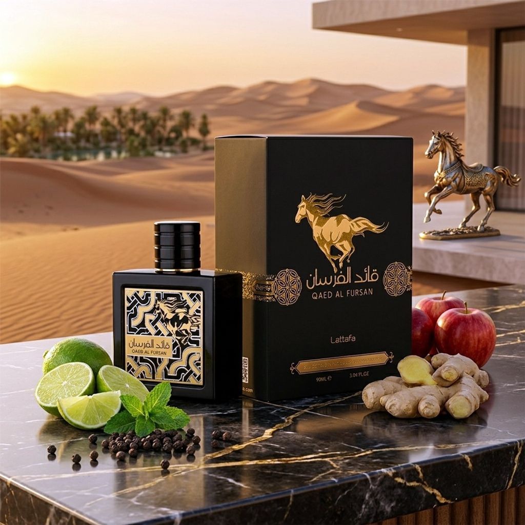 فروش اینترنتی عطر ادکلن اصل امارات زنانه قاید الفرسان لطافه با هولوگرام 3 بعدی