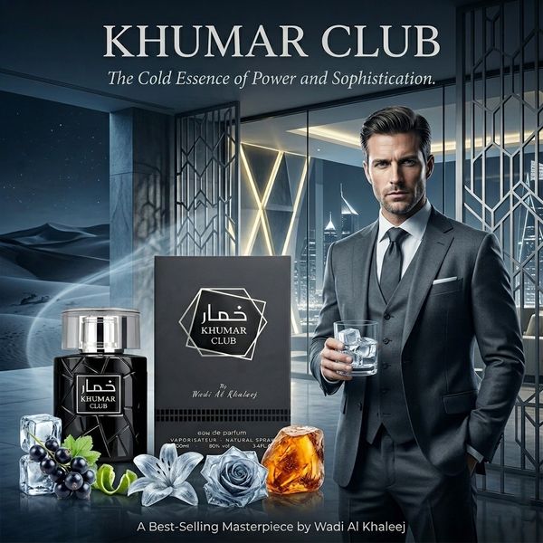عطر جدید اصل امارات مردانه کلاب دنایت اینتنس وادی الخلیج حجم 100 میل