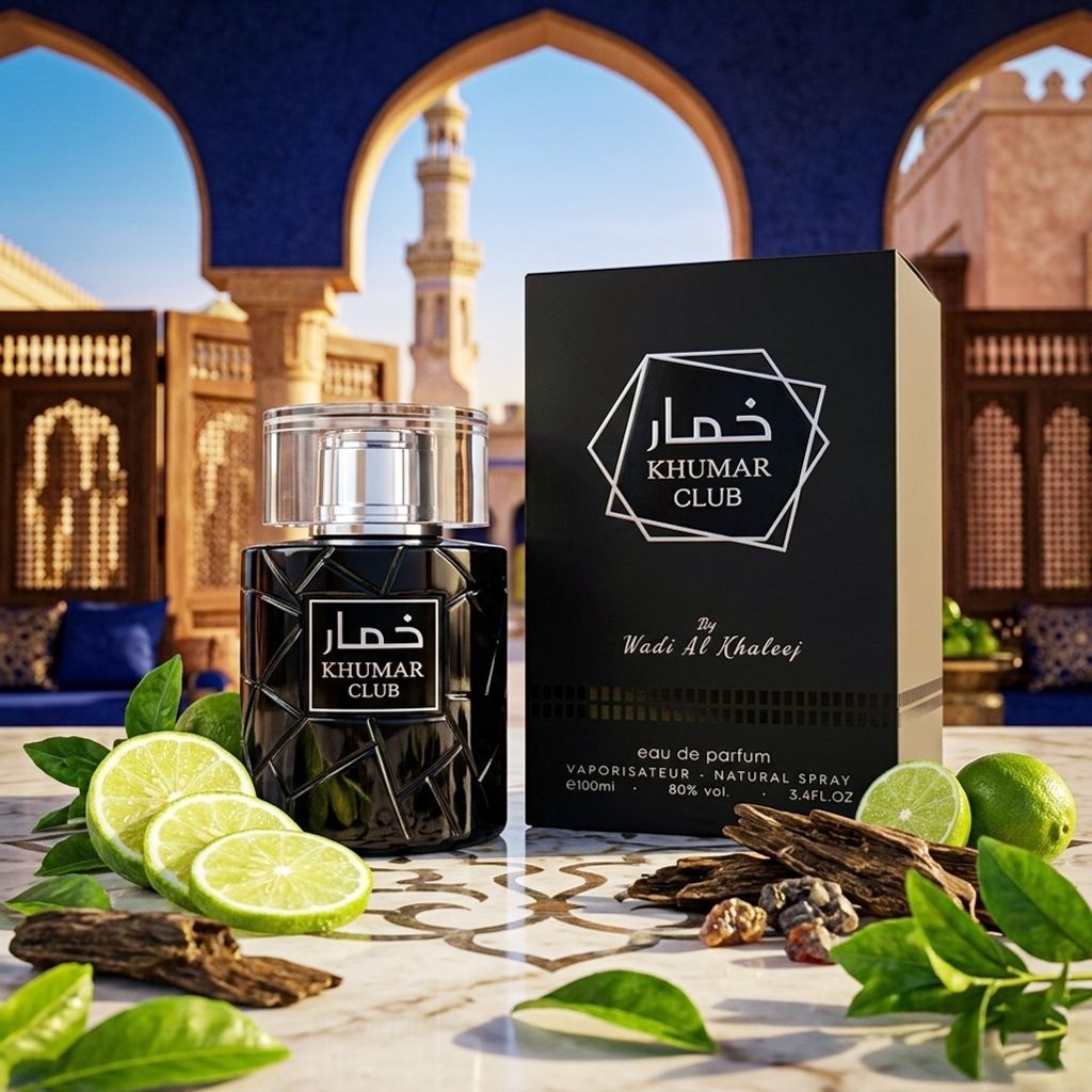 قیمت ارزان عطر جدید اصل امارات مردانه کلاب دنایت اینتنس وادی الخلیج حجم 100 میل