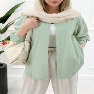 شومیز زنانه تابستانه لینا - سبزتیره