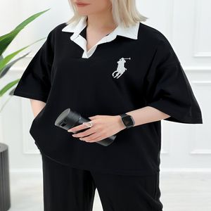 خرید اینترنتی قیمت تیشرت یقه دار پلو زنانه ماتیلدا