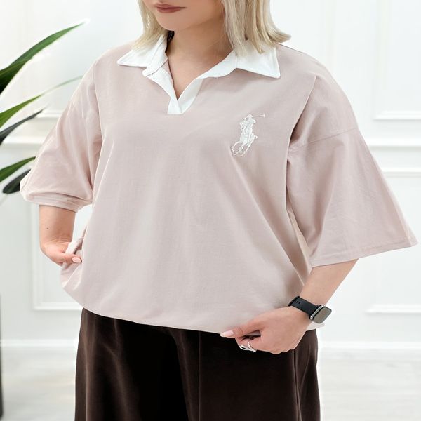 تیشرت یقه دار پلو زنانه ماتیلدا