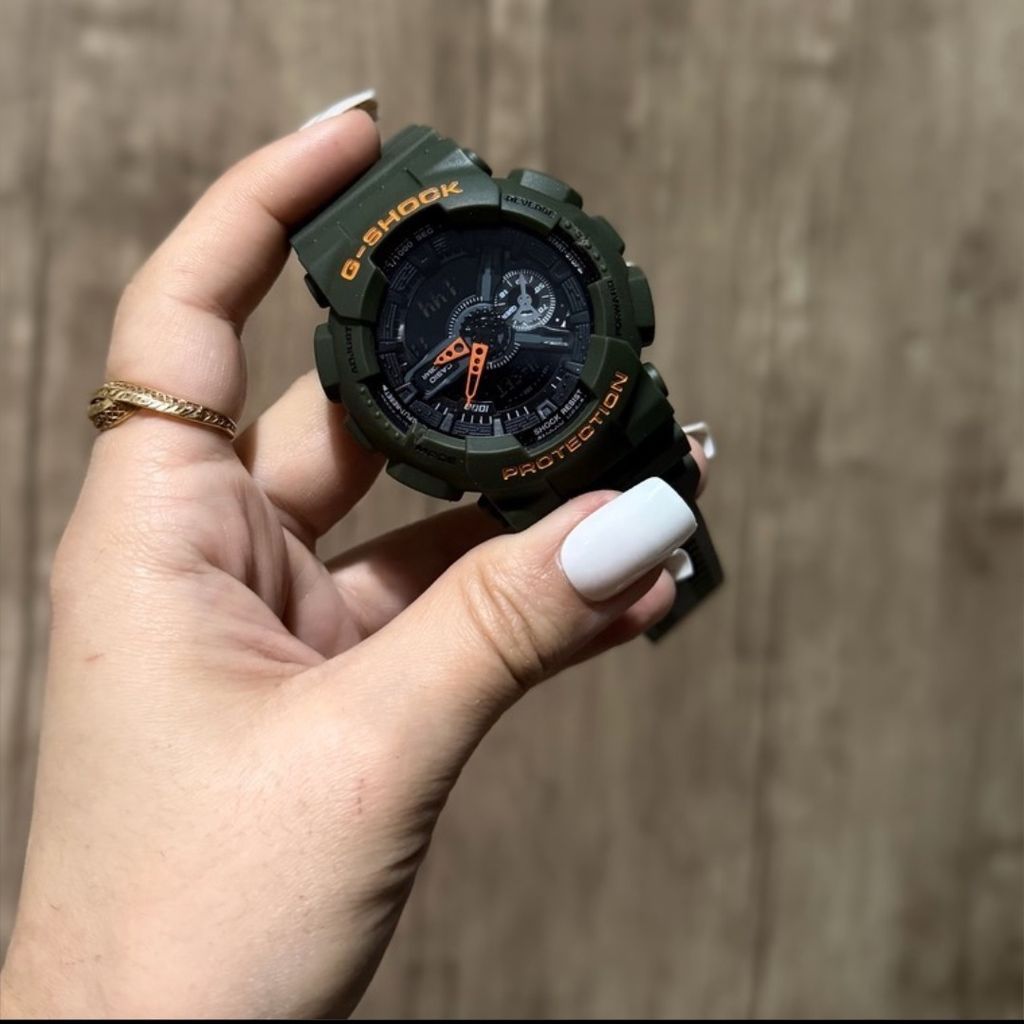 فروش اینترنتی ساعت مچی مردانه و پسرانه کاسیو جی شاک بدنه سبز رنگ casio Gshock