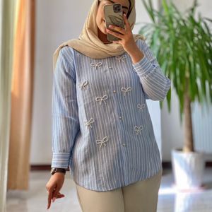 فروش اینترنتی مانتو مروارید دوزی پاپیون