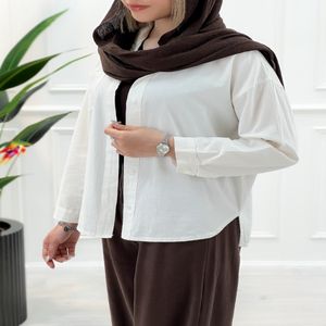 شومیز کژوال زنانه لینن پارمیس - استخوانی