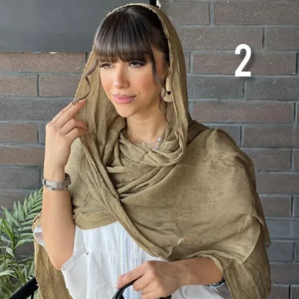 خرید آنلاین شال کنفی دورریش جاسمین شیک زنانه