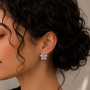 خرید اینترنتی گوشواره مجلسی وارداتی نگینی