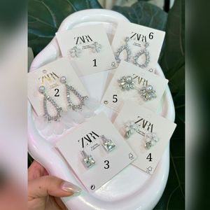 خرید اینترنتی گوشواره مجلسی وارداتی نگینی