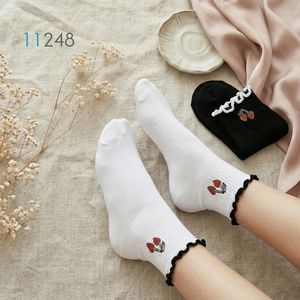 پک 2 جفتی جوراب مچی زنانه طرح گیلاسی فانتزی