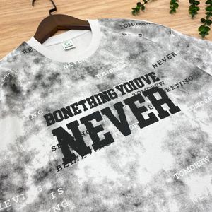 خرید اینترنتی قیمت تیشرت باکسی پسرانه طرح NEVER
