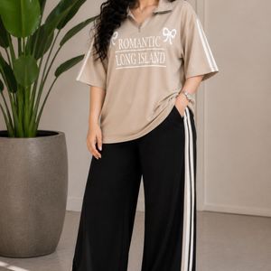 ست اسپرت زنانه دخترانه تیشرت شلوار گلکسی پنبه جنس درجه یک