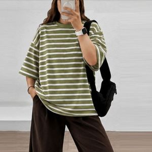 خرید اینترنتی تیشرت باکسی راه راه رینگی باکسی
