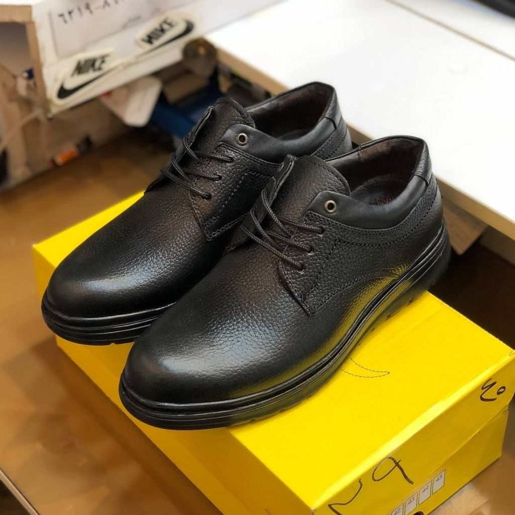 خرید اینترنتی قیمت کفش چرم مردانه مدل دنا رنگ مشکی97
