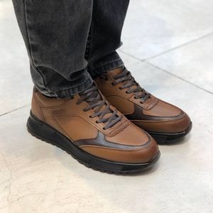 خرید اینترنتی قیمت کفش چرم اسپرت مردانه مدل فیگو رنگ عسلی10