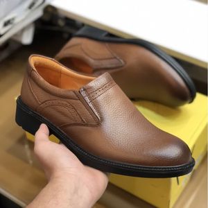 خرید اینترنتی کفش چرم مردانه مجلسی ایپک رنگ عسلی492
