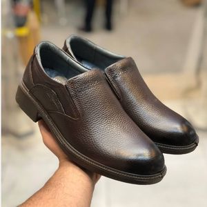 کفش چرم مردانه مجلسی ایپک رنگ سوخته19