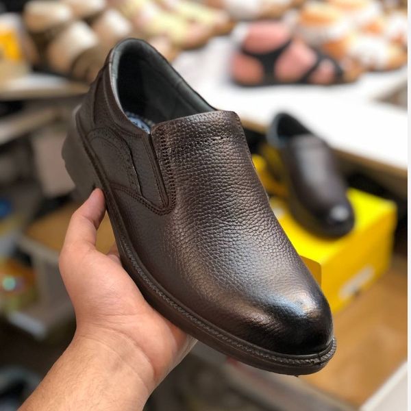 کفش چرم مردانه مجلسی ایپک رنگ سوخته19