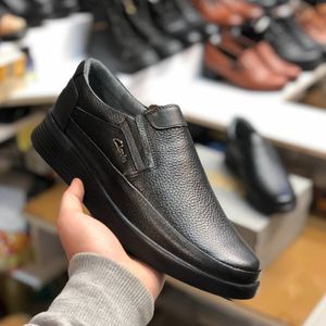 خرید اینترنتی قیمت کفش چرم مردانه بی بند تکنو رنگ مشکی29