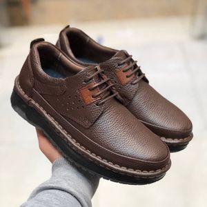 کفش کلارک چرم طبی مردانه رنگ قهوه ای60