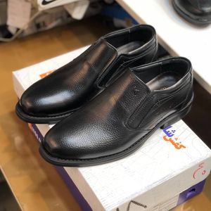 خرید انلاین کفش چرم مردانه طرح ایکس برند رخشی مشکی77