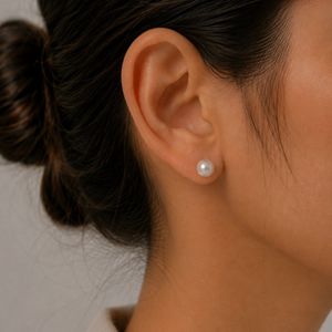 گوشواره میخی مرواریدی در سه سایز