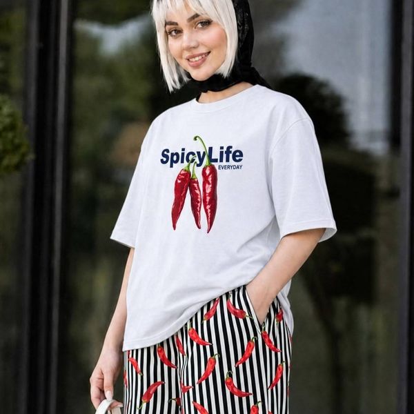 ست تیشرت و شلوار فلفل زنانه