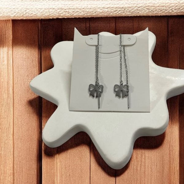 گوشواره زنانه بخیه ای پاپیون کد 3337035