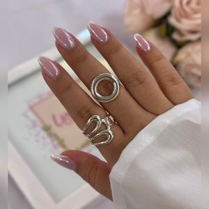 خرید اینترنتی انگشتر آبکاری نقره رنگ ثابت