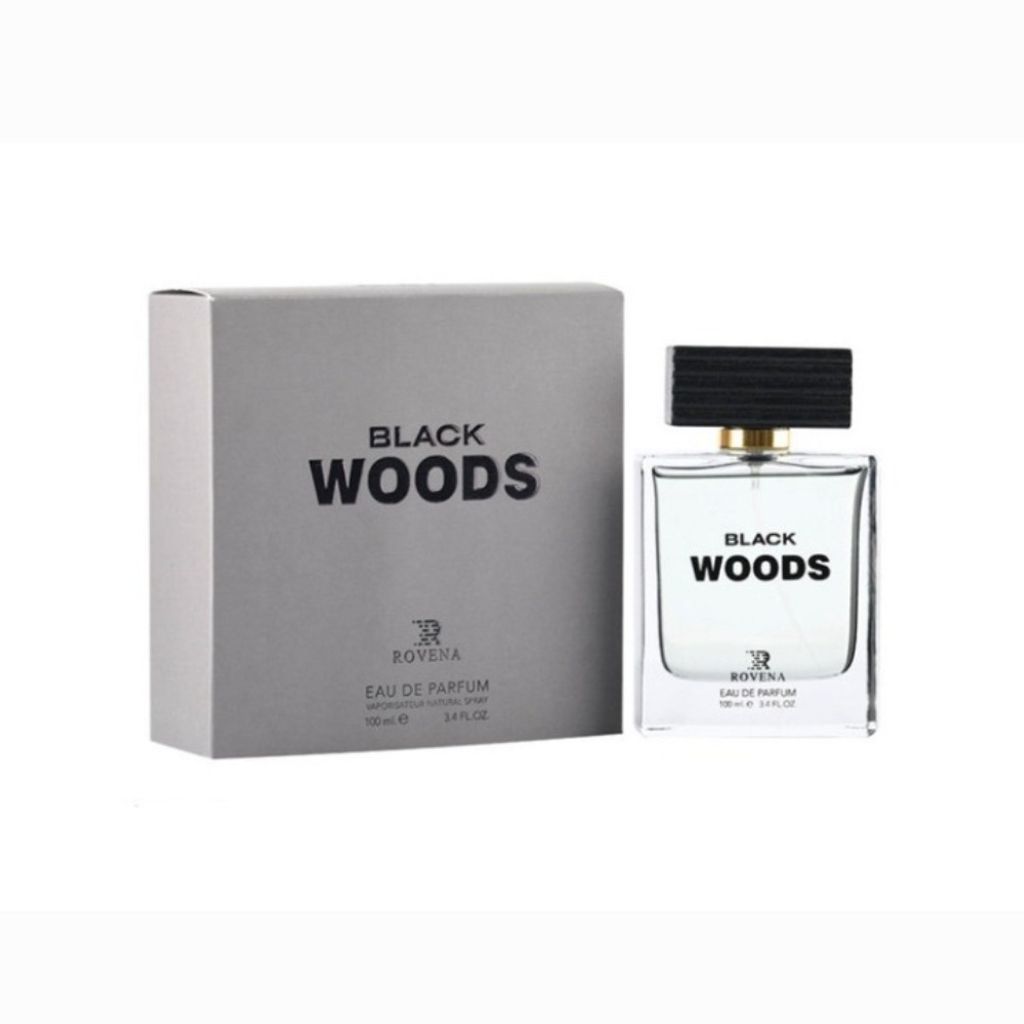فروش اینترنتی ادکلن بلک وود روونا هی وود راکی مانتین وود مشکی Rovena Black Woods
