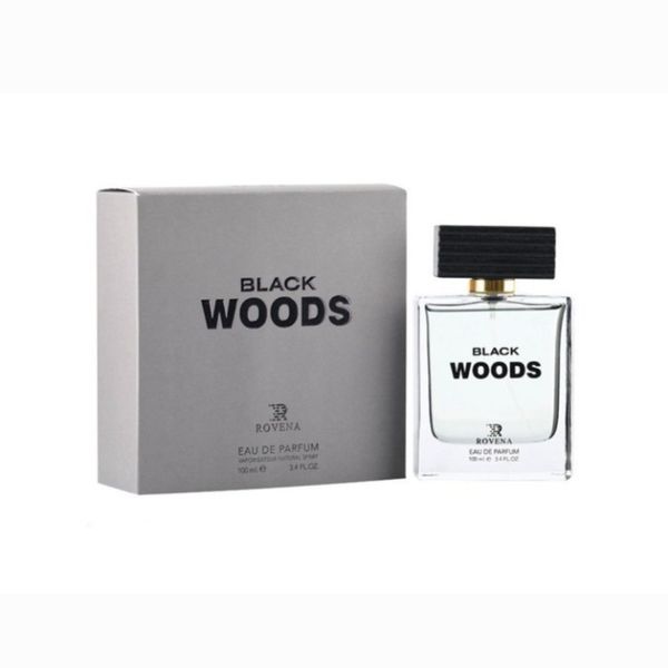 ادکلن بلک وودز روونا هی وود راکی مانتین وود مشکی Rovena Black Woods