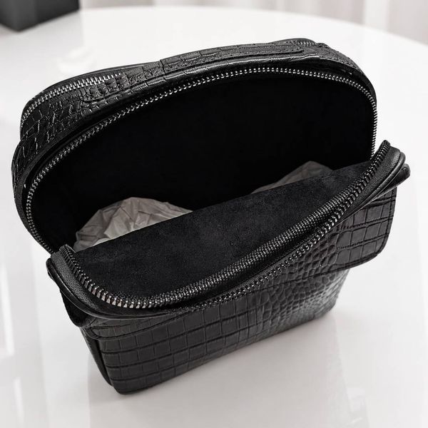 کیف رودوشی دوزیپ چرم طبیعی گاوی