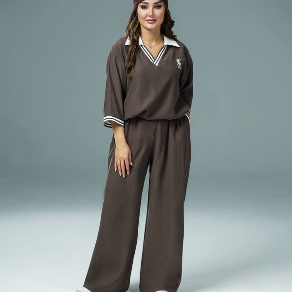 ست پلوشرت شلوار polo کتان سیلک