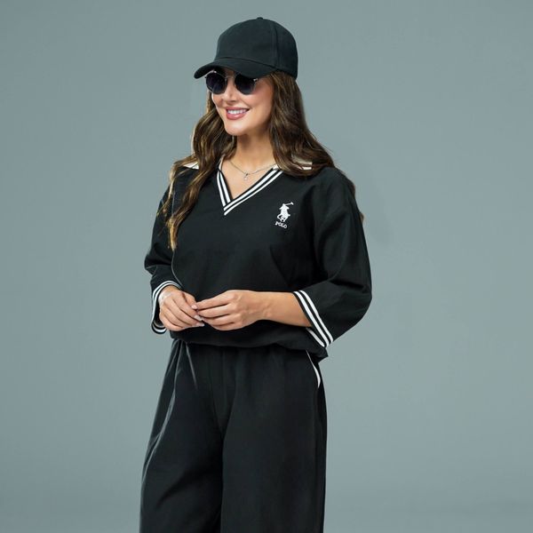 ست پلوشرت شلوار polo کتان سیلک