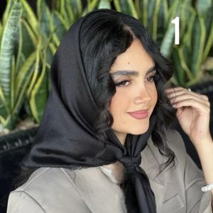 مینی اسکارف کریستال حاشیه دانتل مشکی