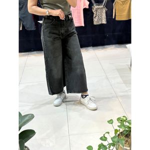 شلوار جین واید رنگ مشکی مدل555