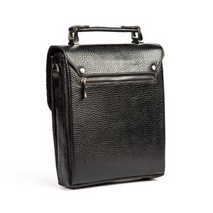 کیف دستی و دوشی چرم طبیعی مدل (فلوتر - مشکی)
