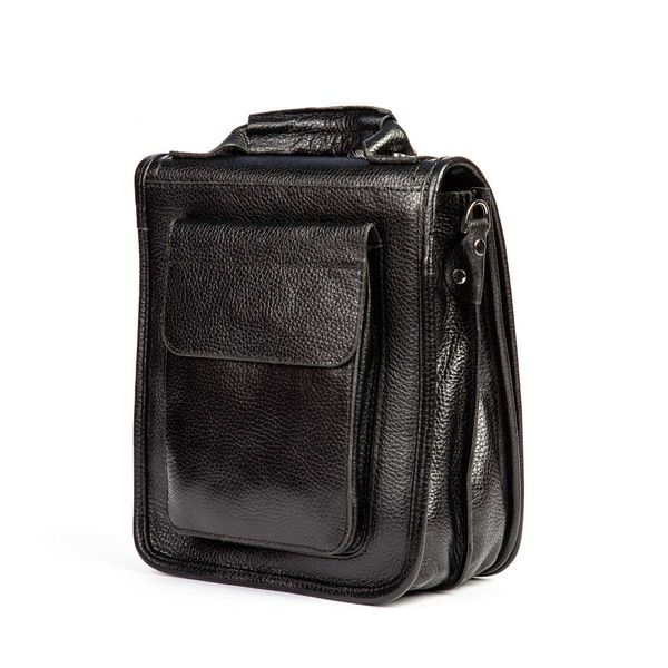کیف دستی و دوشی چرم طبیعی مدل (فلوتر - مشکی)