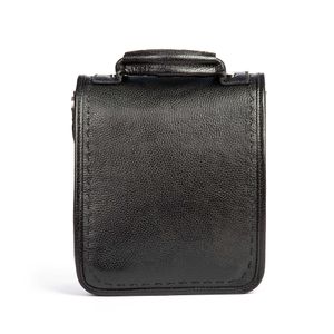 کیف دستی و دوشی چرم طبیعی مدل (فلوتر - مشکی)