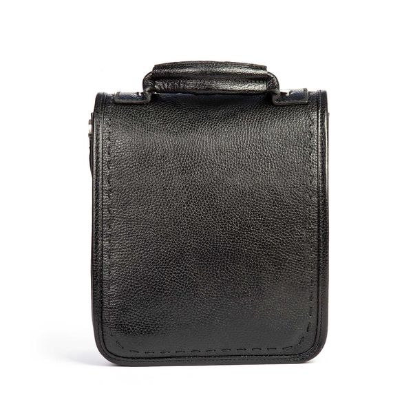 کیف دستی و دوشی چرم طبیعی مدل (فلوتر - مشکی)